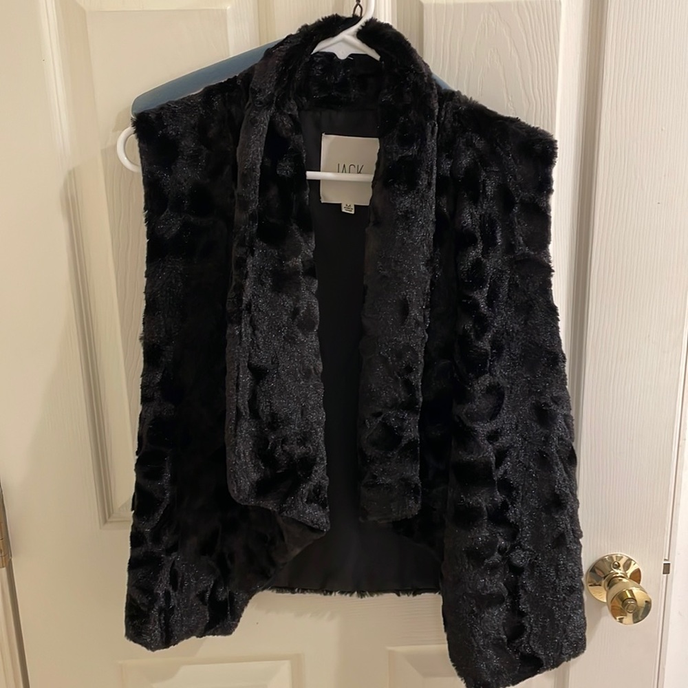 Faux Black Fur Vest